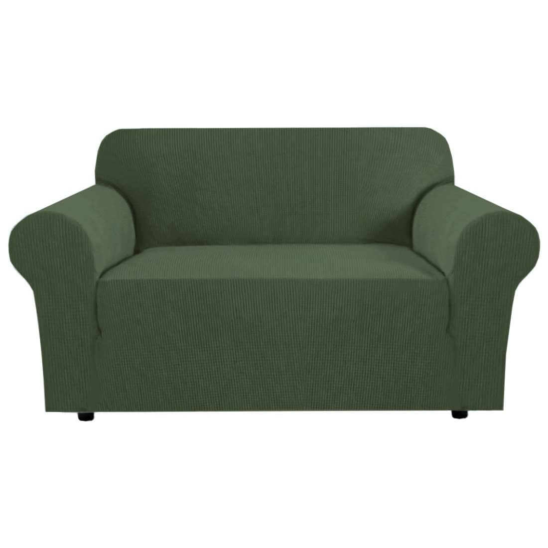 H.Versailtex Stretch Couch Cover Loveseat Covers For 2 Cushion Couch Loveseat Slipcover|Sofa Cover For Loveseat 1 Piece, Texture