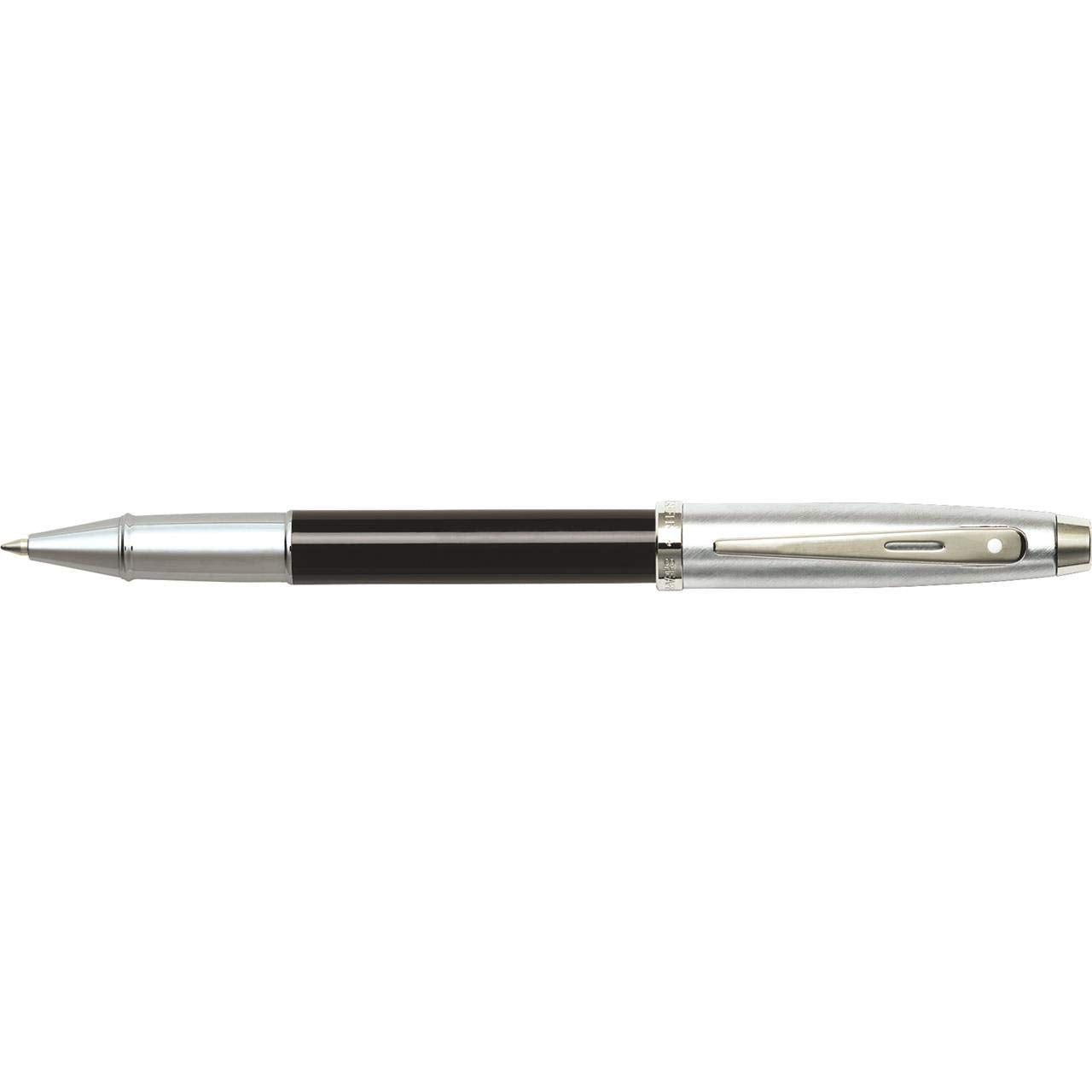 Sheaffer 100 Black Lacquer Rollerball Pen With Chrome Trim