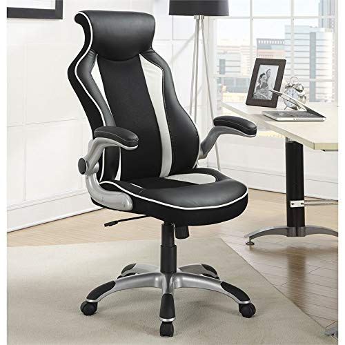 Coaster Furniture Adjustable Height Office Chair Black and Silver 800048