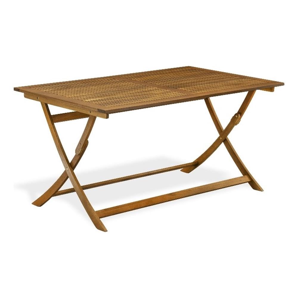 East West Furniture BAETFNA Patio Dining Rectangle Acacia Wood Table with Butterfly Leaf, 36x60 Inch, Natural Oil