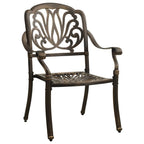 vidaXL Patio Chairs Set – 2 pcs Cast Aluminum Outdoor Furniture, Weather-Resistant and Rust-Resistant, with Elegant Seat and Back Patterns, in a Stunning Bronze Color, Perfect for Gardens and Patios