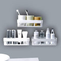 UCRAVO Multipurpose Wall Mount Bathroom Shelf and Rack for Home and Kitchen. Self Adhesive Sticker Support Without Drilling (Pac