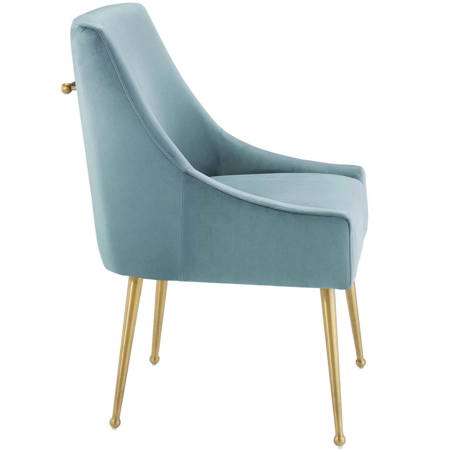 Modway Discern Upholstered Performance Velvet Dining Chair, Light Blue