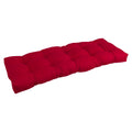 Blazing Needles Twill Tufted Bench Cushion, 51 x 19, Ruby Red
