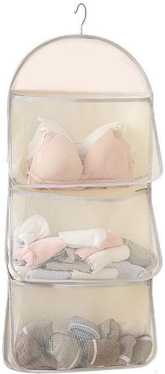 Shopecom Underwear Rack Hanger Storage Organizer Storage Mesh Bag Hanging Socks Holder Wardrobe Organizer Space Saver Bag For Cl
