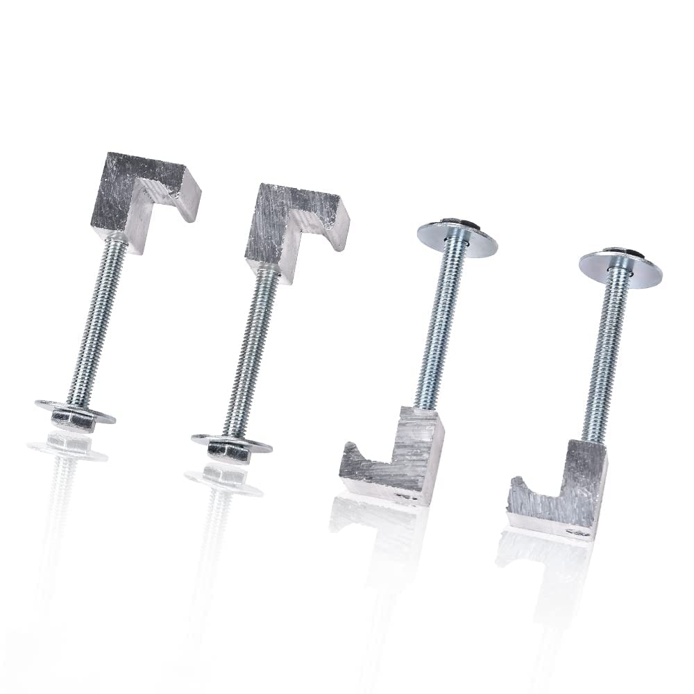 PIT66 Tool Box Mount J Hook Toolbox Pickup Pair Rail Mounting Kit Clamp Tiedown Truck 4PCS