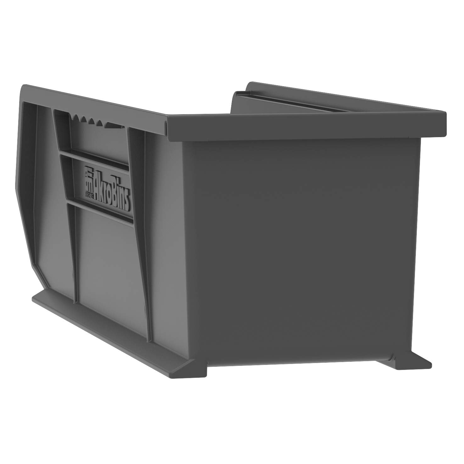 Akro-Mils 30234 Akrobins Plastic Hanging Stackable Storage Organizer Bin, 15-Inch X 5-Inch X 5-Inch, Black, 12-Pack