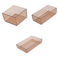 Merishopp 3Pcs Drawer Organizer Storage Box Divider Compartment Organization Tray