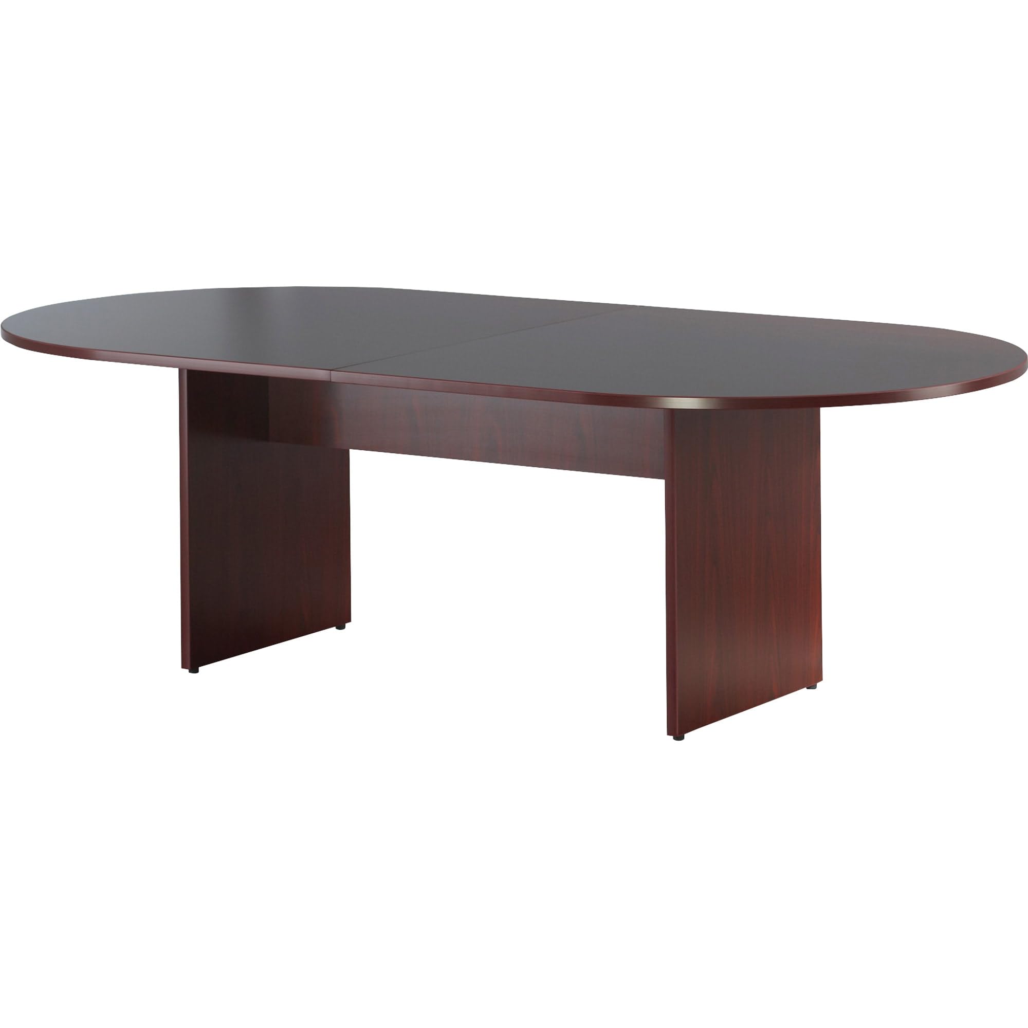 Lorell Oval Conference Tabletop, 48 By 96 By 1-1/4-Inch, Mahogany