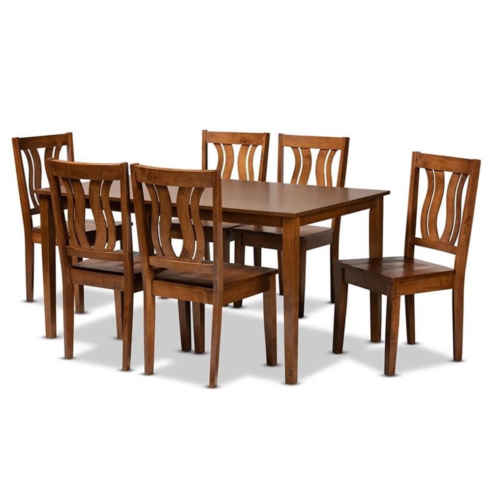 Baxton Studio Zamira 7-Piece Dining Set - Thumbnail 4