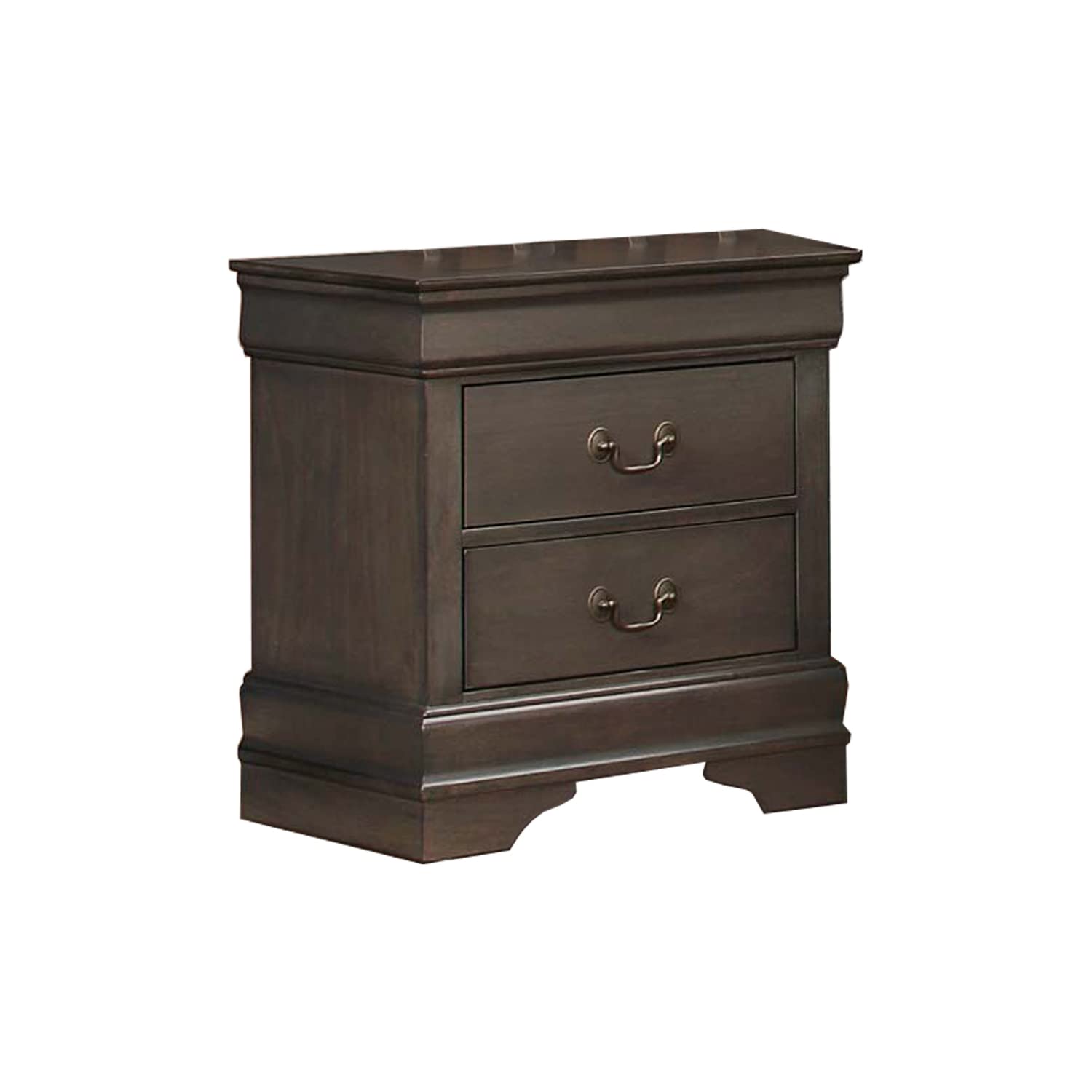 Benjara Benzara Wooden Night Stand, Gray,