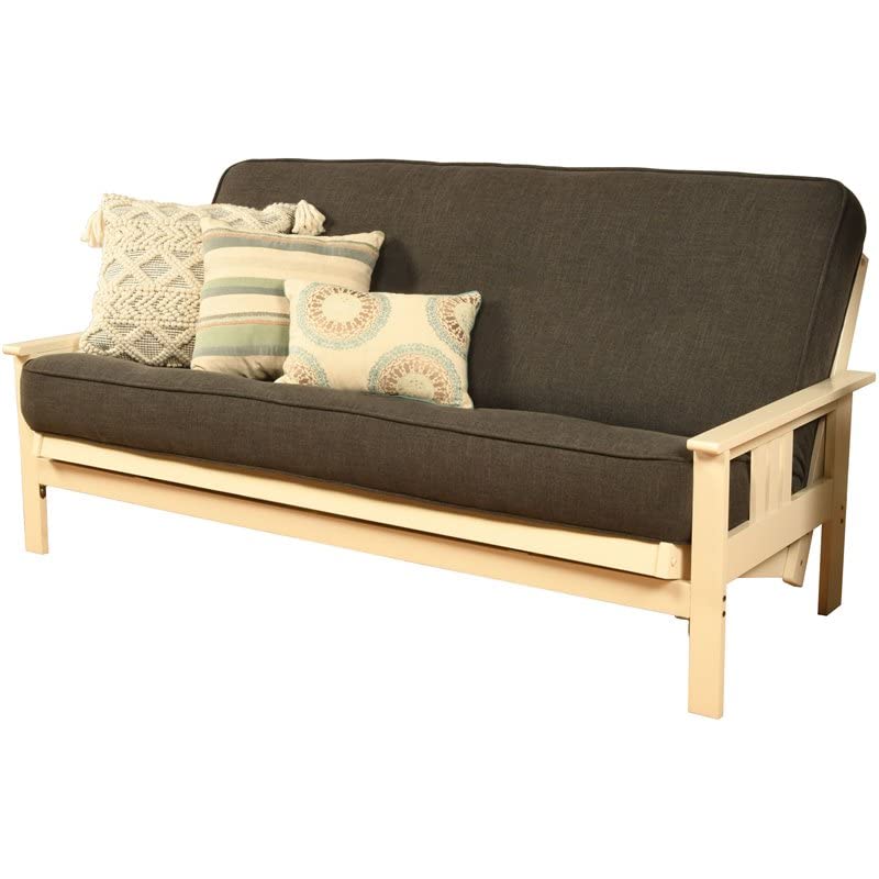 Kodiak Furniture Monterey Antique White Sofa with Charcoal Fabric Mattress