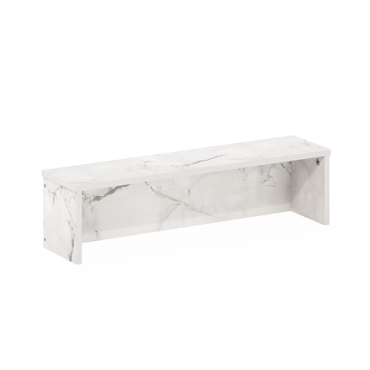 Furinno Helena Kitchen Counter Stackable Organizer Shelf, Set Of 1, 23-Inch, Marble White