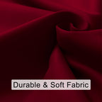 Jiuzhen Red Curtains For Bedroom - Thermal Insulated Light Blocking Curtains, Rod Pocket Curtains For Girls Room Nursery Room, Blackout Curtains 2 Panels Set With Tiebacks, 42 X 54 Inches Long, Red