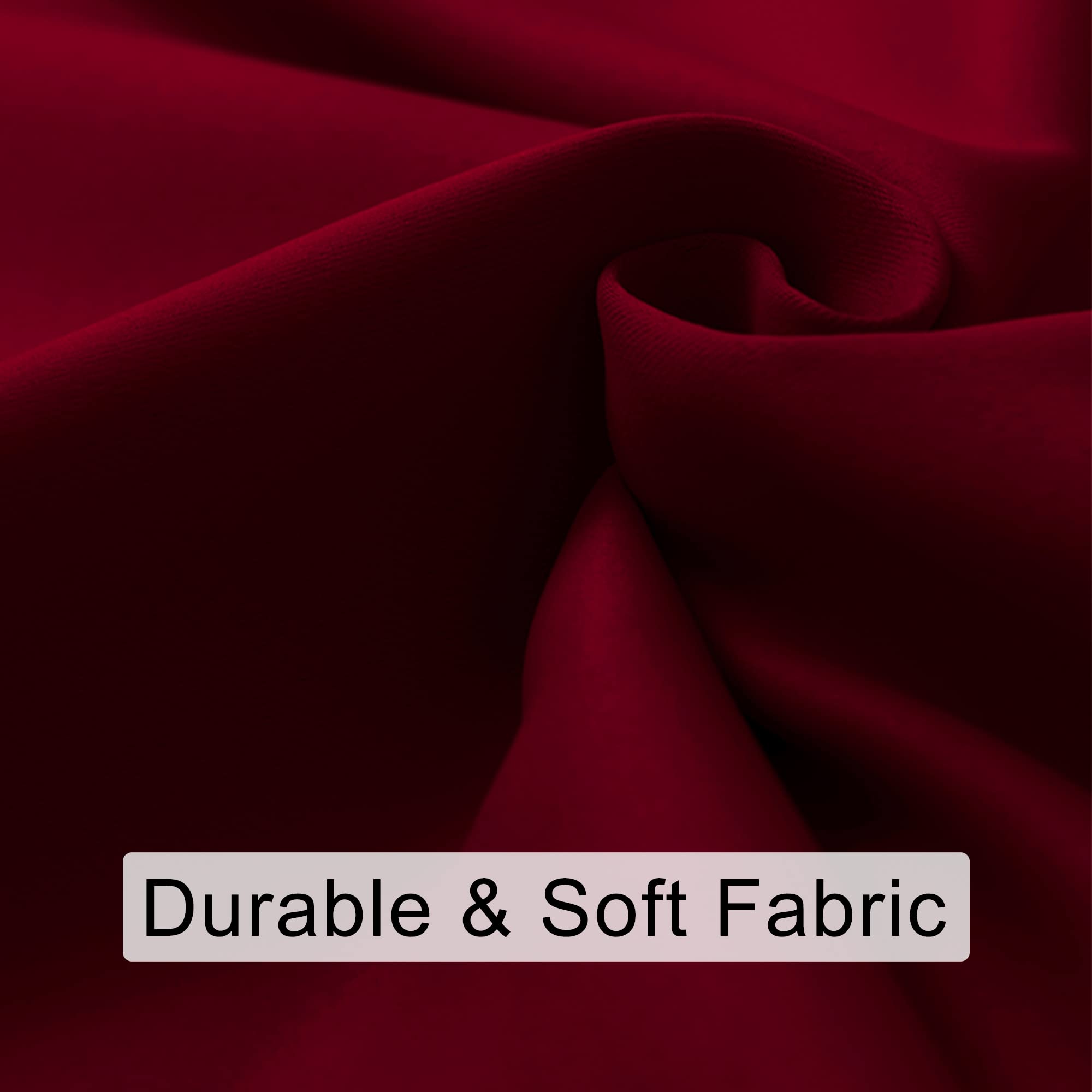 Jiuzhen Red Curtains For Bedroom - Thermal Insulated Light Blocking Curtains, Rod Pocket Curtains For Girls Room Nursery Room, Blackout Curtains 2 Panels Set With Tiebacks, 42 X 54 Inches Long, Red