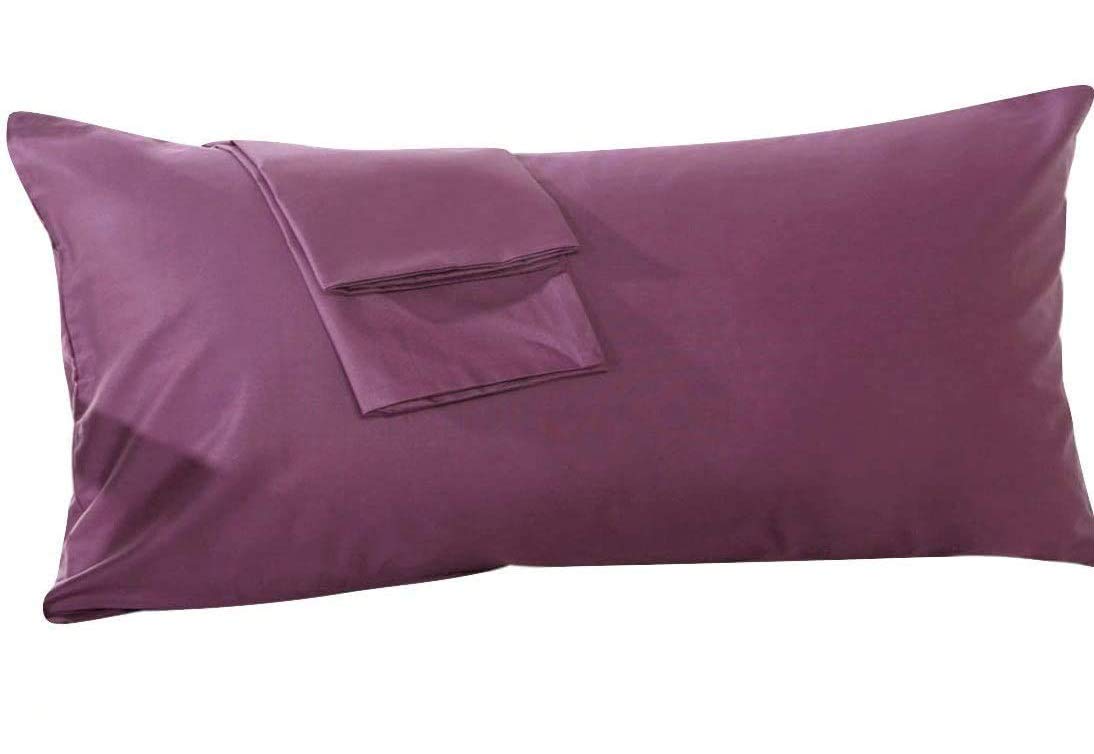 Body Pillow Cover 20X48 Body Pillow Case 100% Soft Egyptian Cotton Hotel Quality 1-Pieces Plum Body Pillow Cover Premium 600 Thr