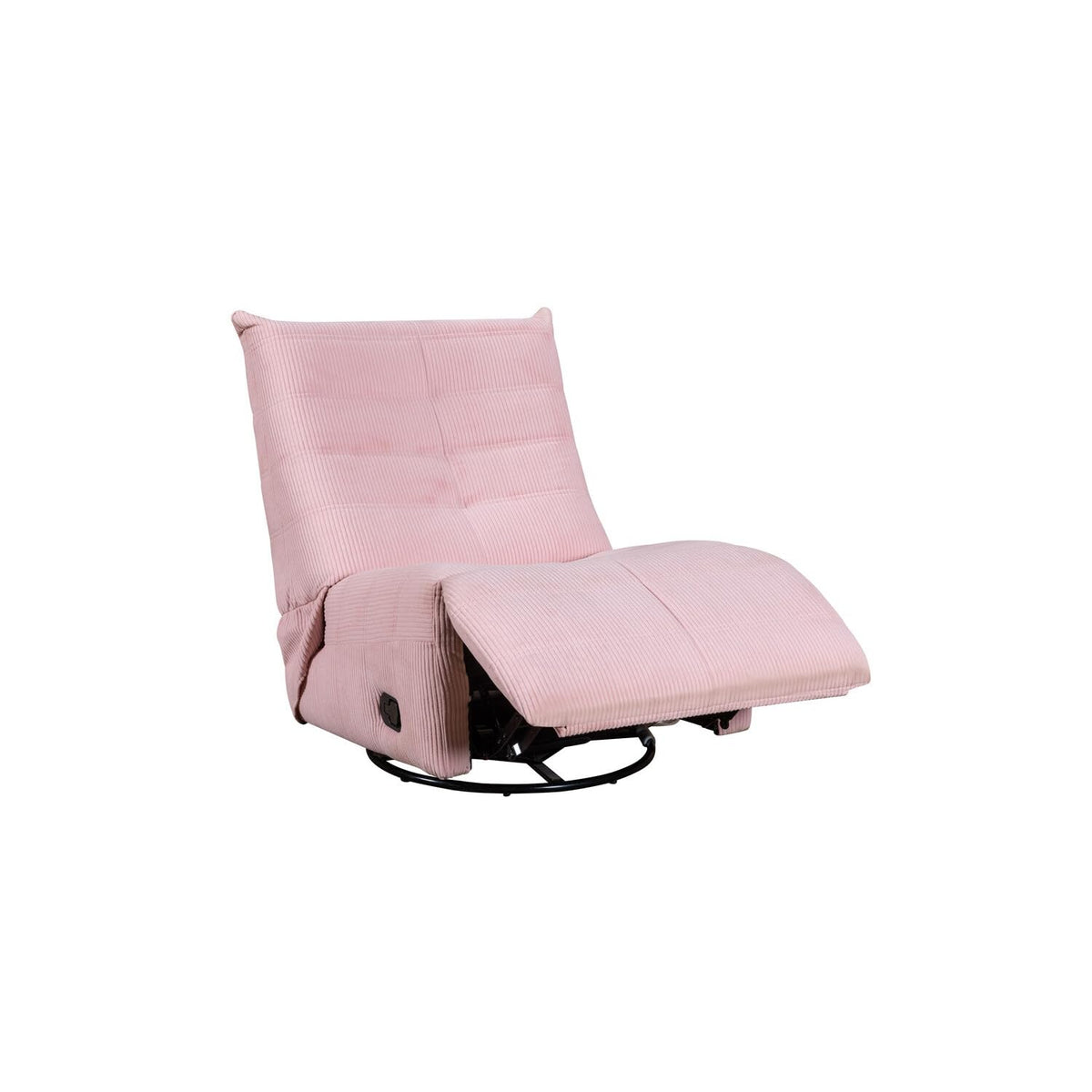 Lilola Home Georgena Pink Corduroy Swivel Glider Recliner