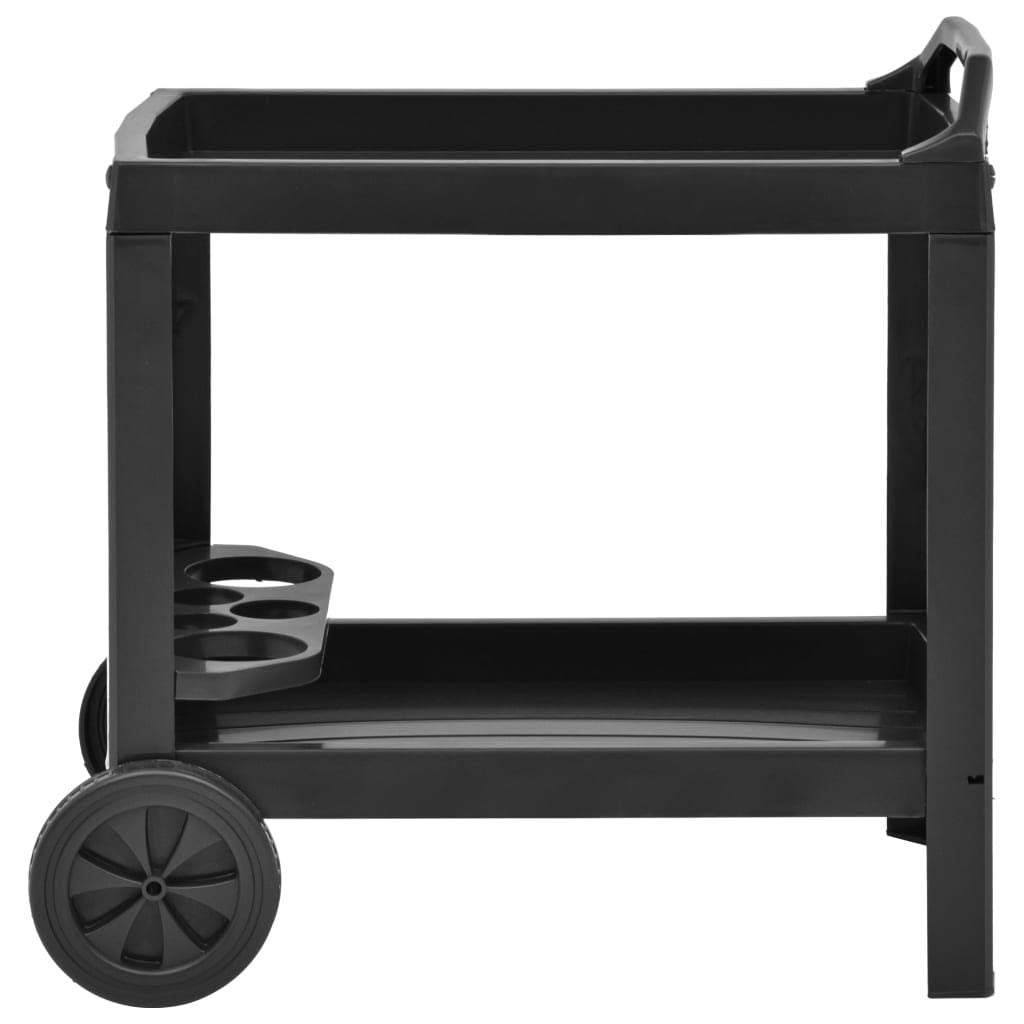 Vidaxl Beverage Cart Anthracite 27.2''X20.9''X28.3'' Plastic