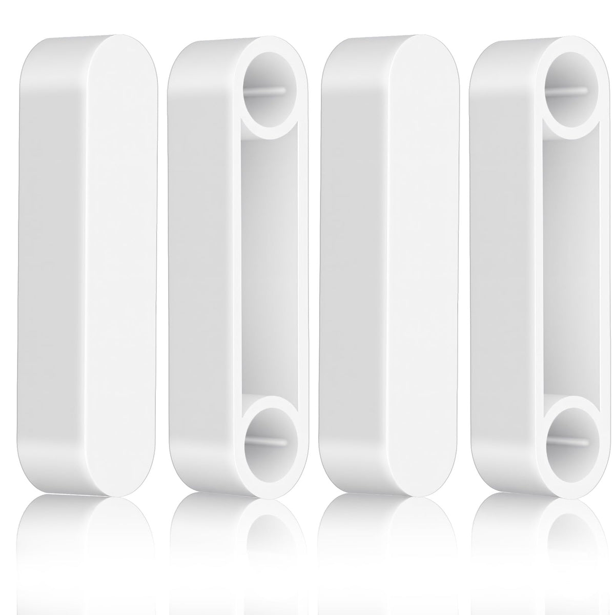 4 Piece Plastic Wire Shelf End Cap Plastic Rod Spacer Caps White Closet Rod End Caps Closet System Parts Accessories Shelf Cover