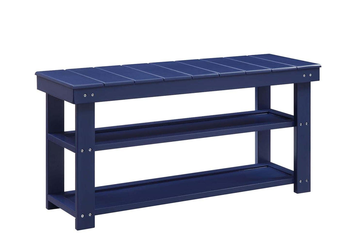 Convenience Concepts Oxford Utility Mudroom Bench, Cobalt Blue