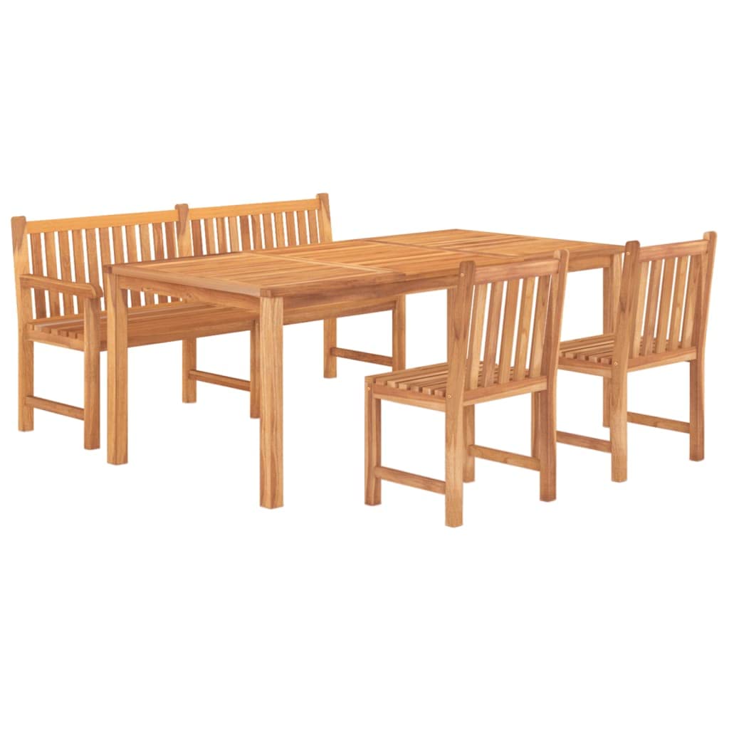 vidaXL Solid Wood Teak Garden Dining Set - Thumbnail 5