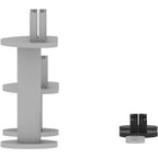 Lorell, LLR90283, Adaptable Panel System L Connector Set, 3 / Set, Silver