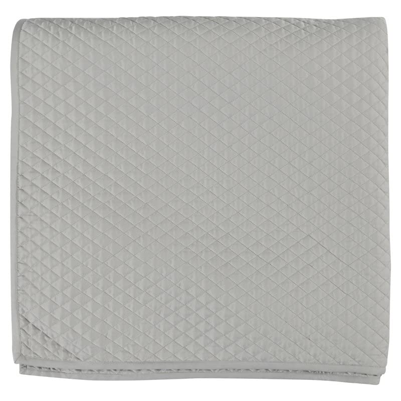 Kosas Home Winthrop 98X94 Matte Poly Sateen Fabric Queen Quilt In Gray/Silver