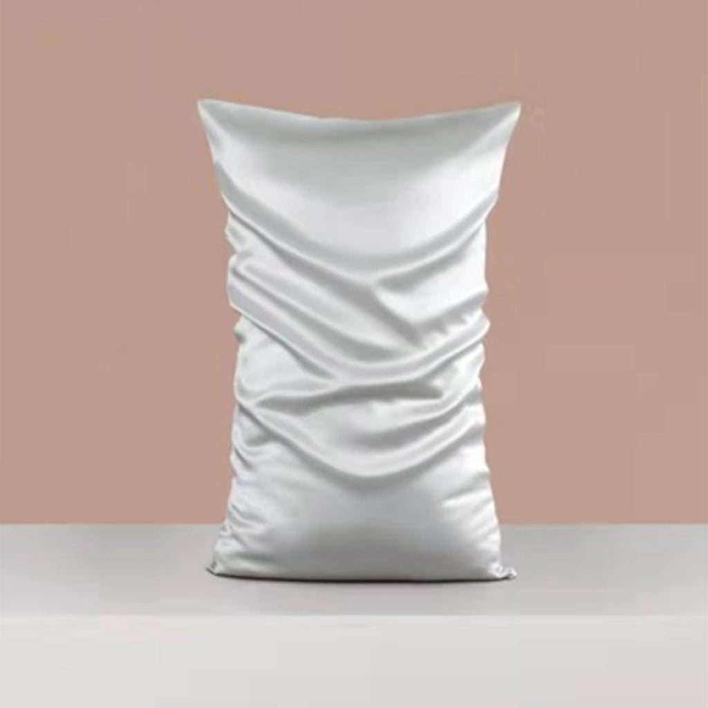 Gray Silk Pillowcase King For Hair And Skin Made In Usa, Real 22 Momme Silk Anti Acne Pillow Cases With Zipper, 100% Silk Pillow