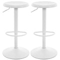 Brage Living Adjustable Bar Stools Set of 2, Swivel Round Metal Airlift Barstools, Backless Counter Height Bar Chairs for Kitche