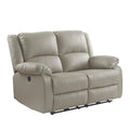 Acme Zuriel Faux Leather Power Motion Reclining Loveseat in Beige