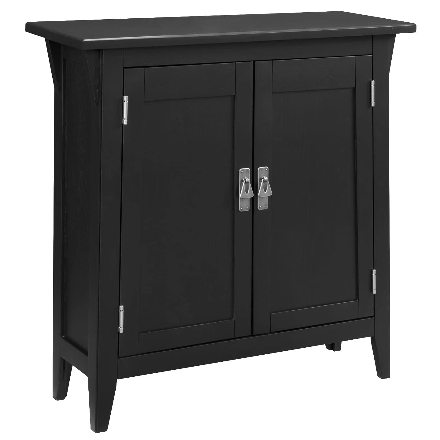 Leick Home 10001-SL Mission Foyer Cabinet Hall Stand, Made with Solid Wood, for Living Rooms, Entryway, Office, Slate Black Fini