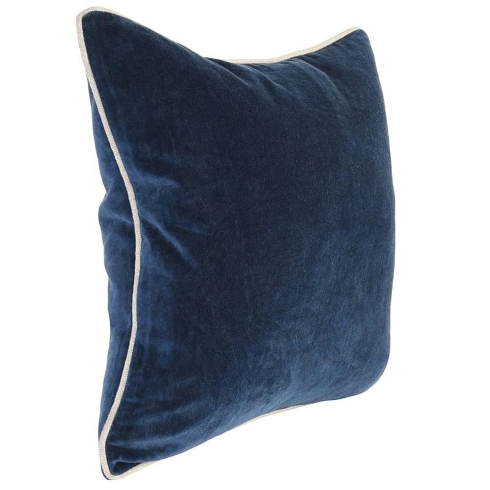Kosas Home Harriet Velvet Accent Pillow, 18x18, Navy