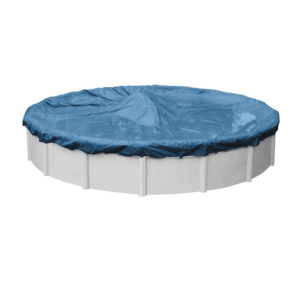 Pool Mate 3524-4Pm Winter Pool Cover, Heavy-Duty Blue, 24 Ft Above Ground Pools