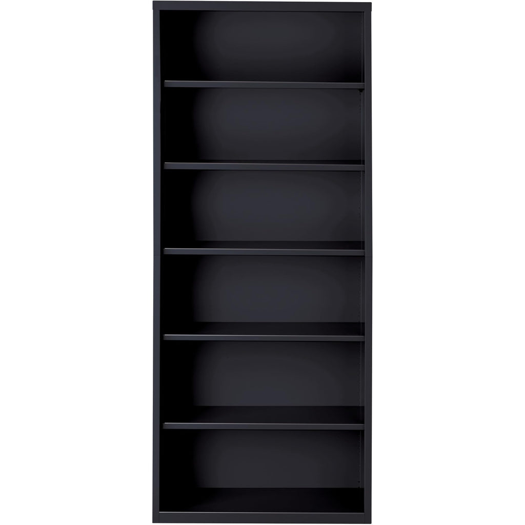 Lorell LLR41294 Fortress Series Steel Black Book Case, 34.5" x 13" x 82"
