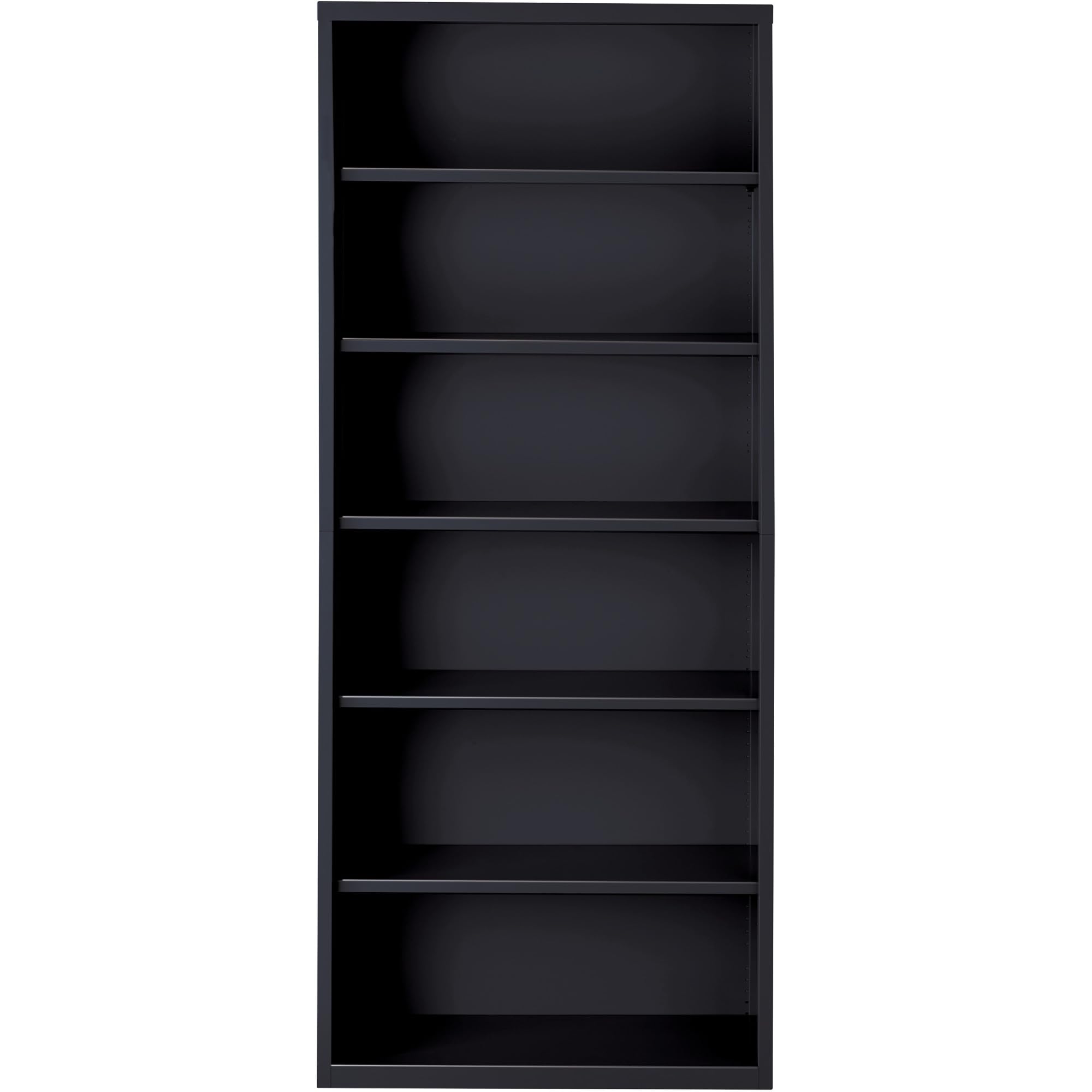 Lorell LLR41294 Fortress Series Steel Black Book Case, 34.5" x 13" x 82"