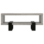 Coaster Home Furnishings Dinard Coffee Table with Shelf Grey Driftwood