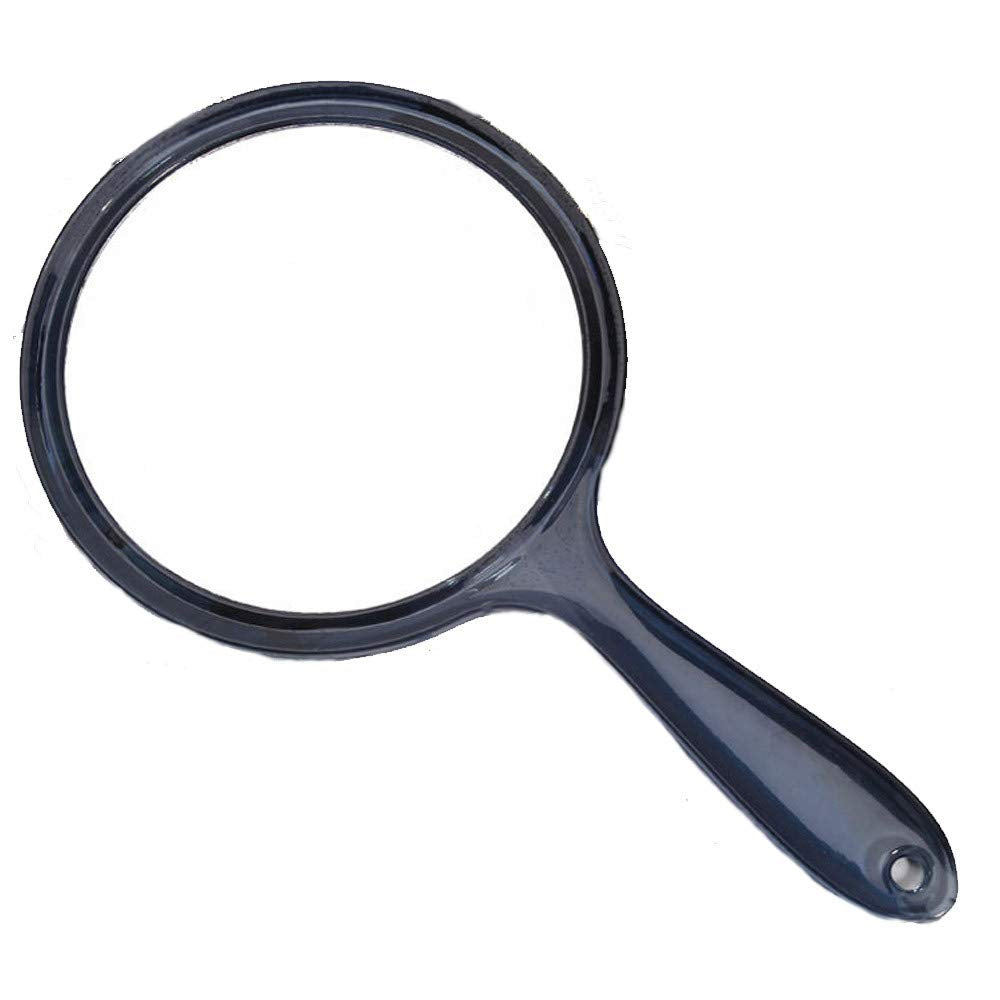 TOPYHL Makeup Hand Mirror, Double-Sided 3X 1x Magnifying Large Travel Handheld Mirror Cosmetic Mirror Acrylic Clear Finish Round