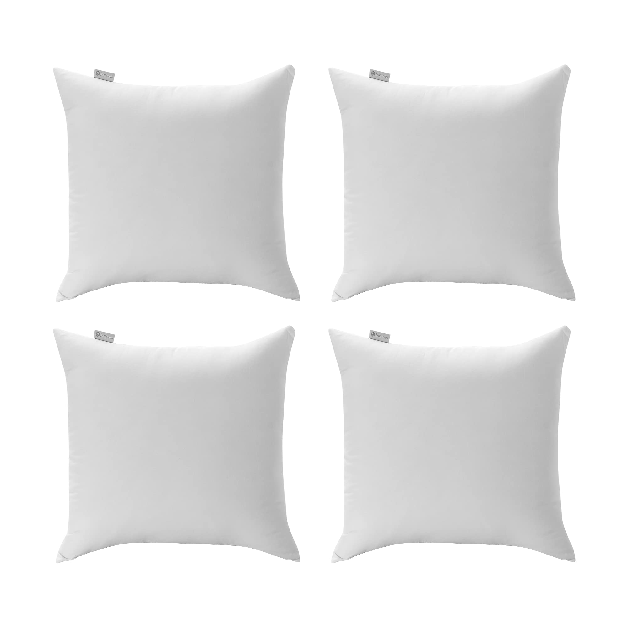 Acanva Throw Pillow Inserts For Bed Couch Sofa, Ultra Soft Polyester Filling For Decorative Cushion Square Sham Form, 18'X18'-