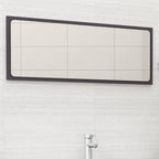 vidaXL Bathroom Mirror Home Hallway Bedroom Laundry Room Washroom Vanity Unit Wall Mirror Furniture Gray 39.4"x0.6"x14.6" Engineered Wood