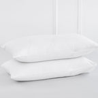 Moomee Bedding Pillowcases Pack Of 2 100% Washed Cotton Linen Like Textured Breathable Durable Soft Comfy (Off White, King)