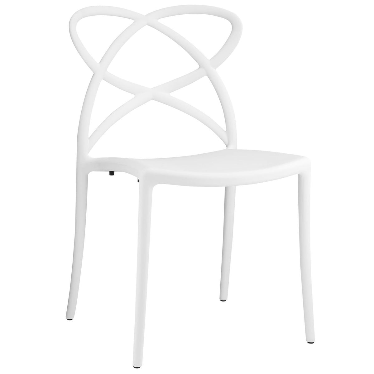 Modern Inspired Back Pattern Dining Side Chair