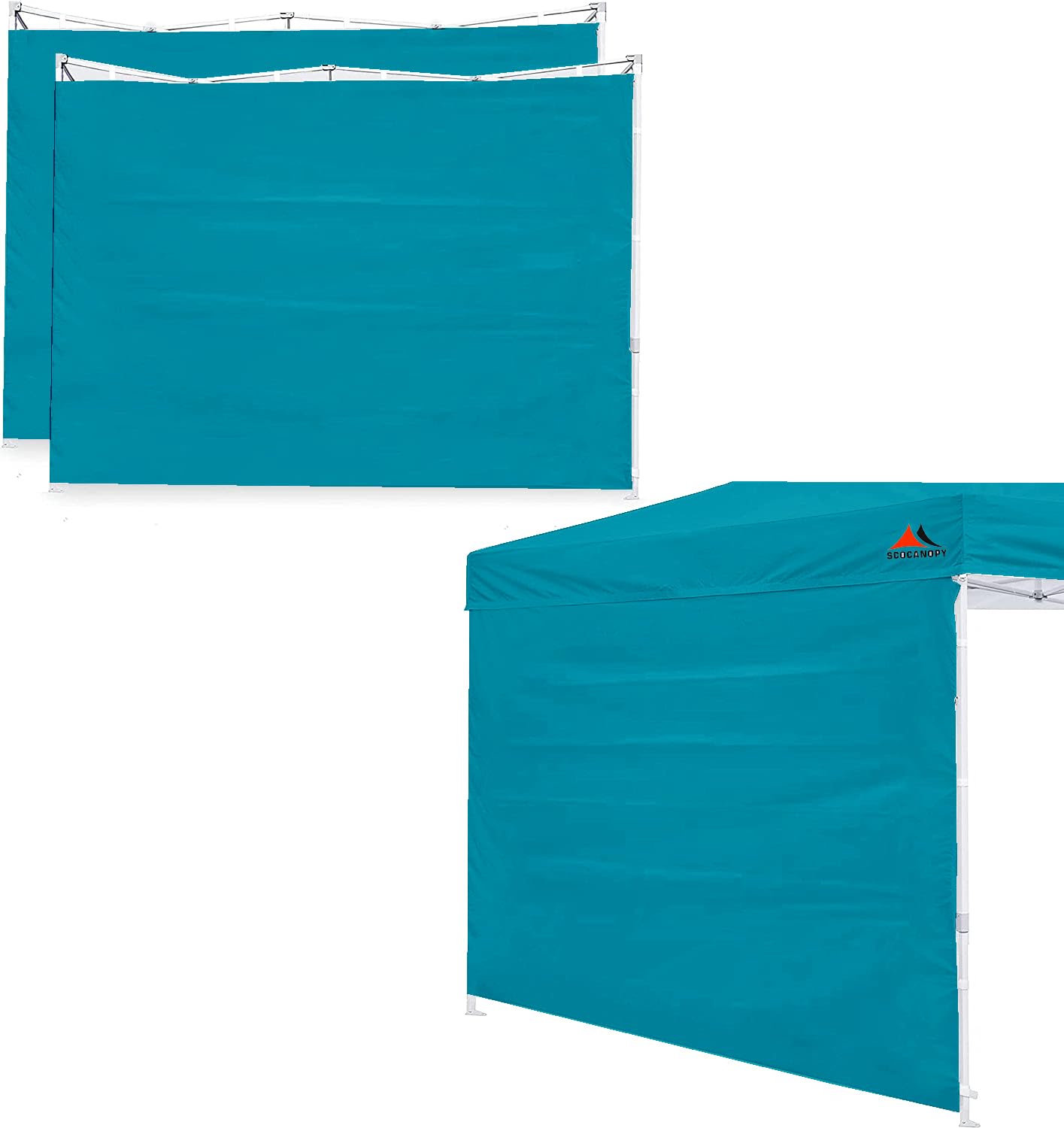 Scocanopy Sidewalls For 10X10 Canopy Frame, 3 Pack Sunwalls Only, Turquoise