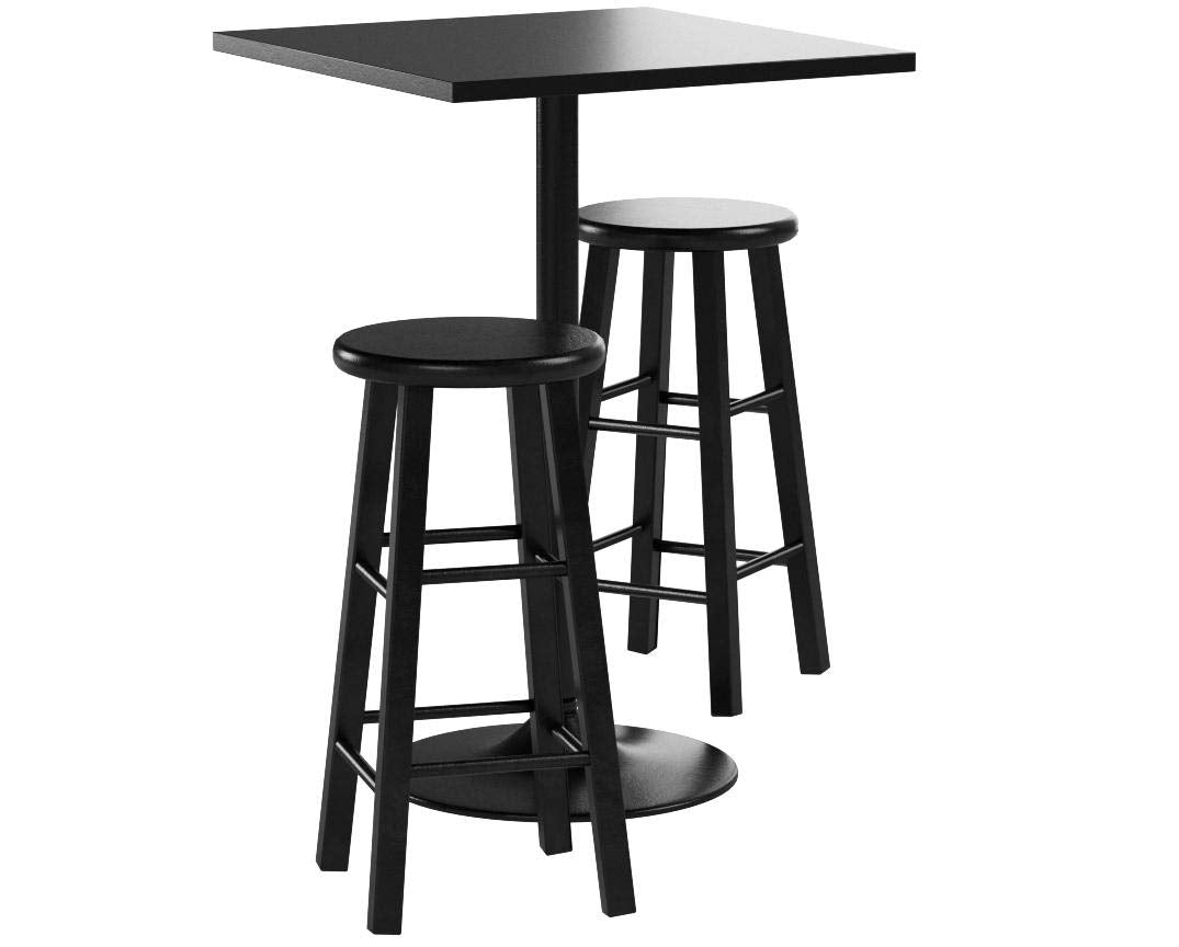 Winsome Obsidian 3-Piece Pub Table Set