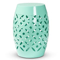 Baxton Studio Hallie Modern and Contemporary Aqua Finished Metal Outdoor Side Table Metal/Aqua