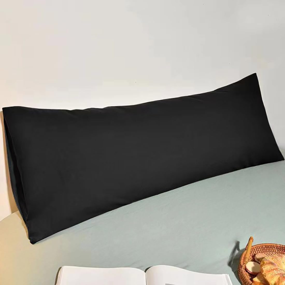 Nini All Body Pillow Cases 100% Brushed Microfiber Black Pillowcases 1 Pack Soft & Breathable All Seasons Pillow Covers With Env
