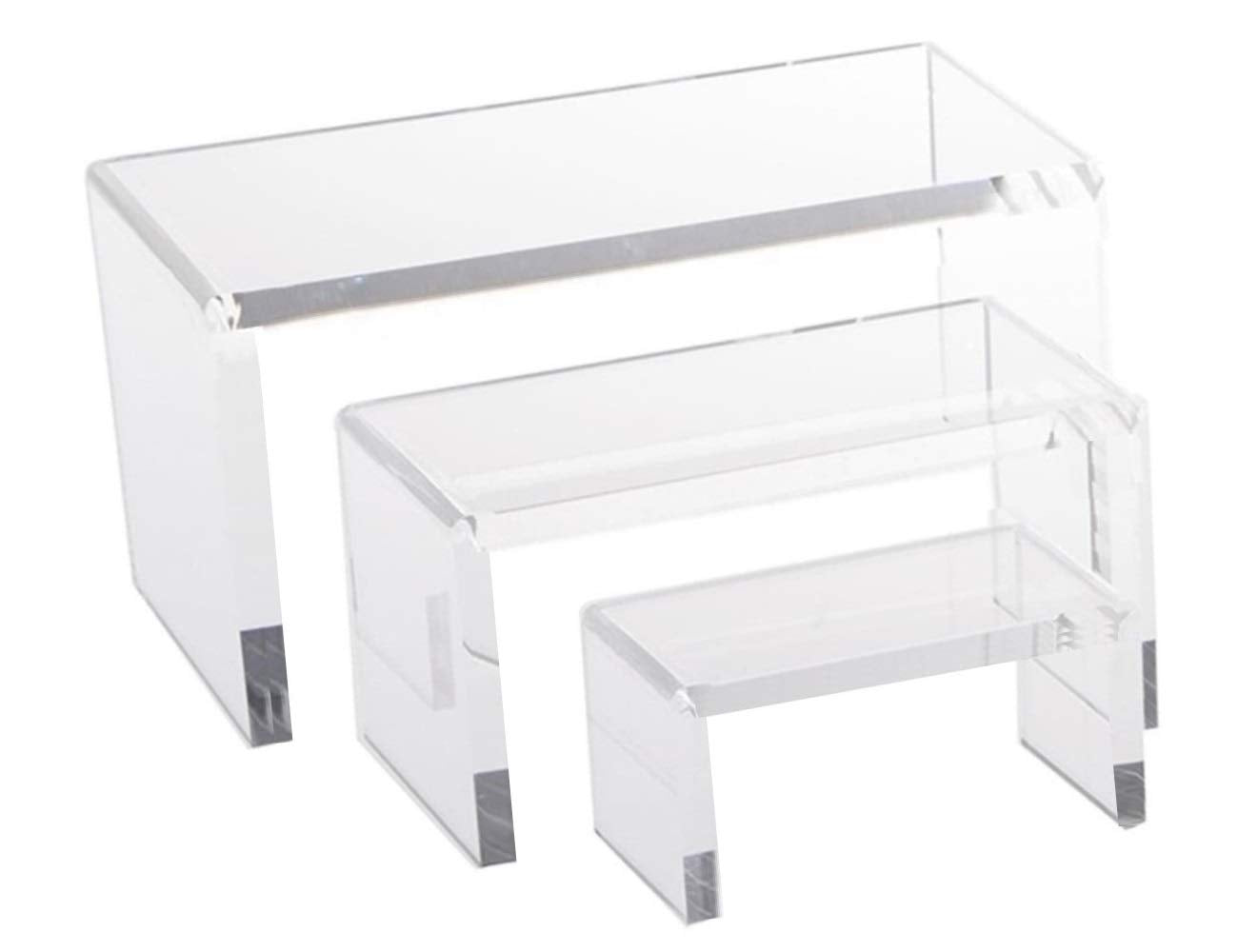 Nice Packaging Heavy Duty Thick 1 set of 3 Piece Acrylic Risers