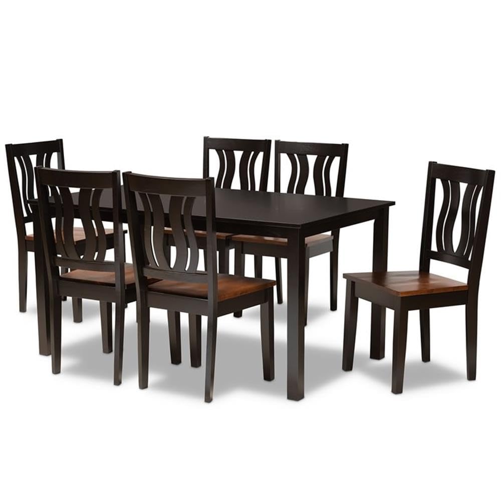 Baxton Studio Zamira 7-Piece Dining Set