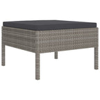 vidaXL Patio Lounge Set 6 Piece, Patio Furniture Set for Outside, Sectional Sofa with Cushions, Sofa, Farmhouse Modern, Poly Rattan Gray