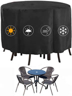 Kingling Patio Furniture Covers, 72 Inch Round Outdoor Table Cover, Outdoor Furniture Cover Waterproof For Outdoor Bar Height Ta