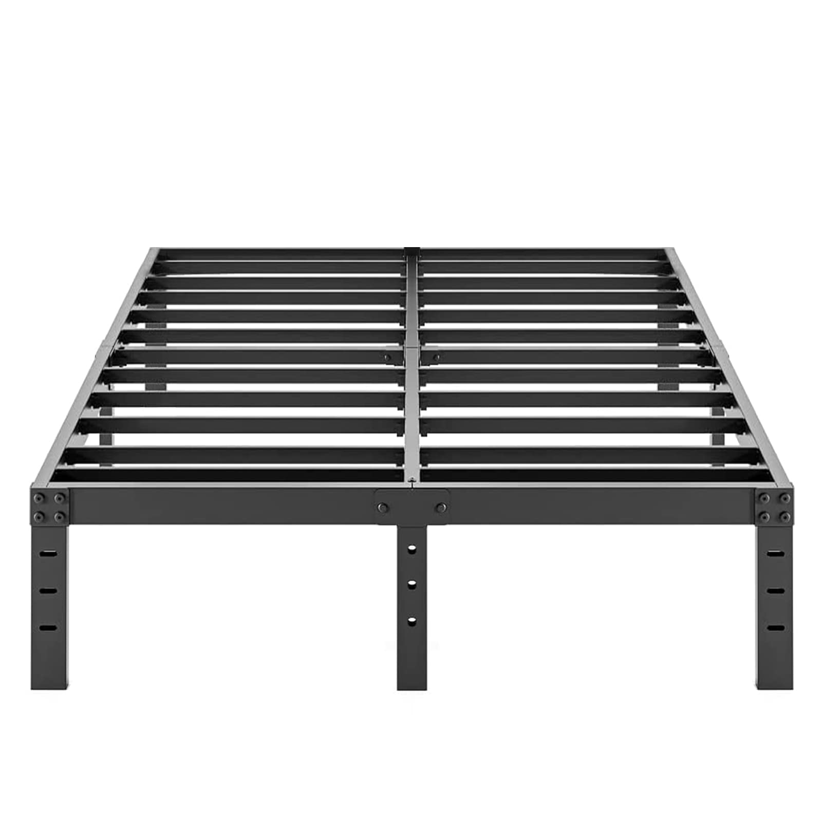 COMASACH King Bed Frame Heavy Duty,14 High Black Metal Platform Bed Frame,Sturdy Steel Frame,Support up to 3500lbs,No Box Spring